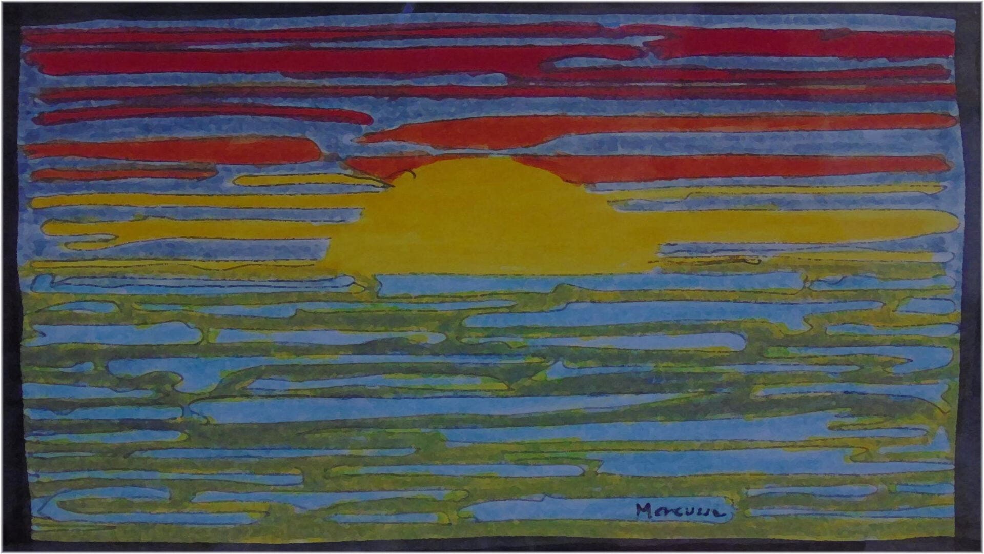 Opera dell'Artista Rosario Mercuri dal titolo 'Tramonto'